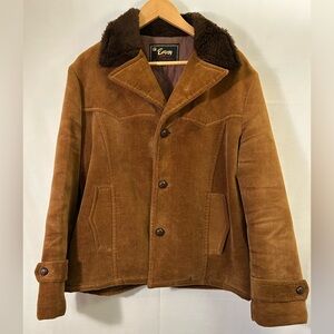 Envoy The Now Jacket Vintage Corduroy Faux Fur Collar Western  Jacket Size Large